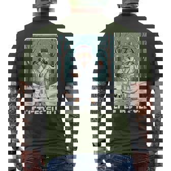 Litter’S Full Christmas Cat Parody Men's T-shirt Back Print - Thegiftio