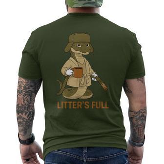 Litter’S Full Snake Lovers Christmas Xmas Men's T-shirt Back Print - Monsterry