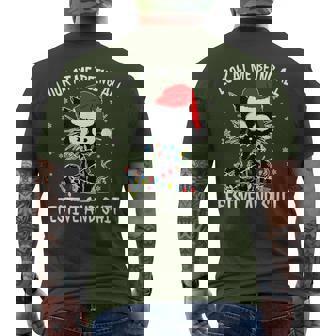 Look At Me Being All Festive And Shit Christmas Cat Men's T-shirt Back Print | Mazezy