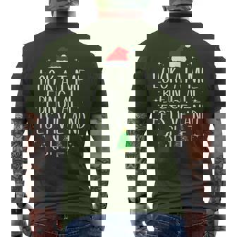 Look At Me Being All Festive And Shit Christmas Men's T-shirt Back Print | Mazezy