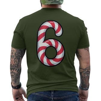 Matching 67 Candy Canes Christmas Six Seven Meme 6 Men's T-shirt Back Print - Monsterry
