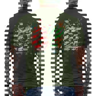 Melting Candy Cane 67 Christmas Santa Hat Holiday Men's T-shirt Back Print | Mazezy