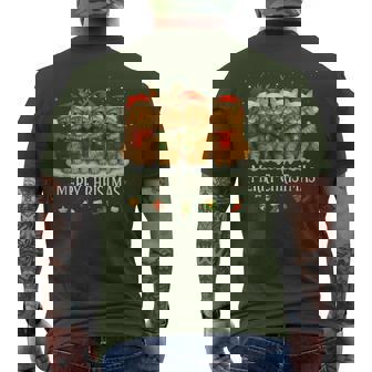 Meowy Catmas Cat Christmas Tree Xmas Maine Coon Cat Owners Men's T-shirt Back Print - Thegiftio