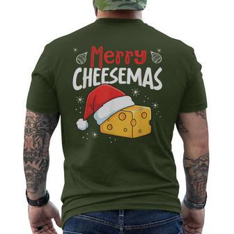 Merry Cheesemas Christmas Cheese Lovers Men's T-shirt Back Print - Thegiftio UK