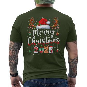 Merry Christmas 2025 Family Matching Christmas Pajamas Xmas Men's T-shirt Back Print - Monsterry