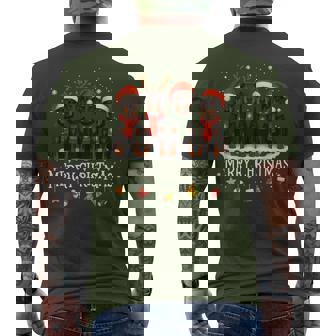 Merry Christmas Doberman Pinscher Dog Lovers Men's T-shirt Back Print - Thegiftio