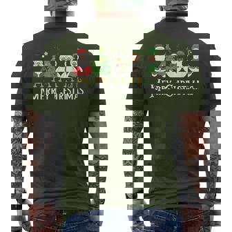 Merry Christmas Goose Family Holiday Humor Outfit Men's T-shirt Back Print | Mazezy