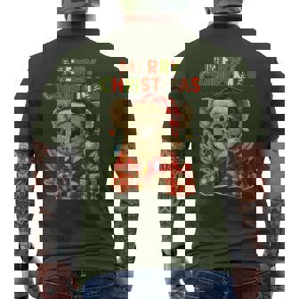 Merry Christmas Koala Men's T-shirt Back Print - Monsterry