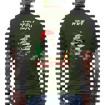 Merry Christmas Penguin Halloween Men's T-shirt Back Print | Mazezy