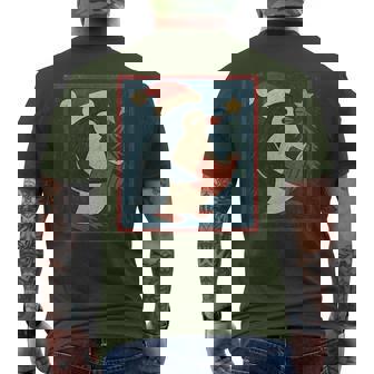 Merry Christmas Penguin Happy Holidays Illustration Men's T-shirt Back Print | Seseable UK