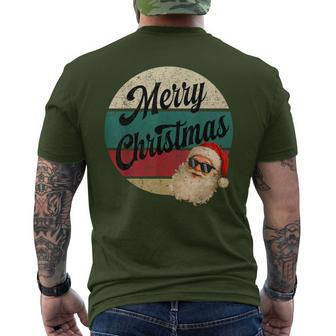 Merry Christmas Vintage Santa Pjs Pajamas Xmas Outfits Men Men's T-shirt Back Print - Thegiftio UK