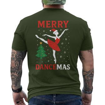Merry Dancemas Ballet Christmas Dancer Xmas Men's T-shirt Back Print - Thegiftio UK