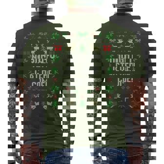 Naughty List Here I Come Ugly Christmas Style Saying Men's T-shirt Back Print | Seseable CA