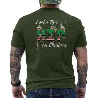 I Got A New Hip For Christmas Hip Replacement Recovery Men's T-shirt Back Print - Thegiftio