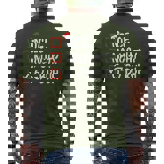 Nice Naughty 6 7 Bruh 67 Christmas Six Seven Xmas Boys Men's T-shirt Back Print | Seseable CA