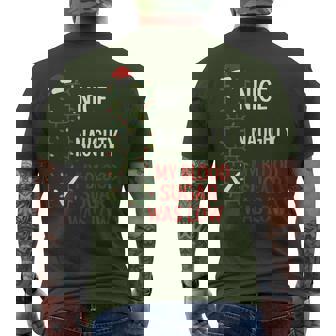 Nice Naughty My Blood Sugar Was Low Diabetes Christmas Men's T-shirt Back Print - Monsterry