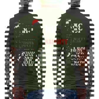 Nice Naughty My Blood Sugar Was Low Diabetes Christmas Men's T-shirt Back Print - Thegiftio