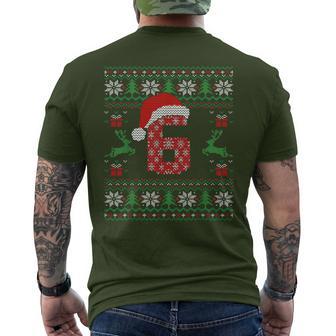 Number 6 67 Meme Ugly Xmas Christmas Sweater Couple Men's T-shirt Back Print - Thegiftio UK