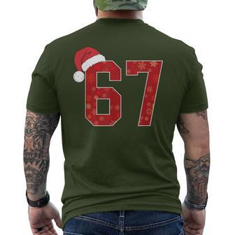Number 67 Meme Santa Christmas Matching Group Costume Men's T-shirt Back Print - Thegiftio UK