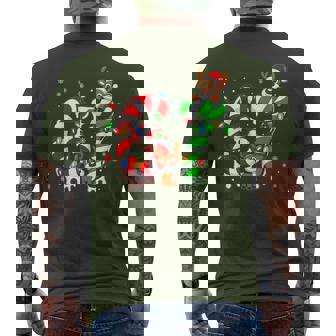 Number 67 Six Seven 6 7 Meme Candy Cane Matching Christmas Men's T-shirt Back Print | Mazezy