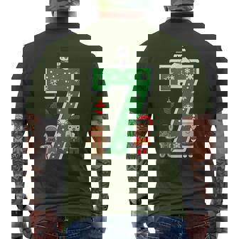 Number 7 67 Meme Couple Pajamas Christmas Matching Men's T-shirt Back Print - Monsterry