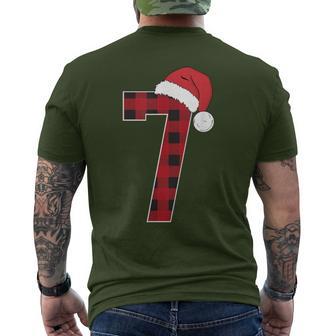 Number 7 67 Meme Santa Christmas Matching Group Costume Men's T-shirt Back Print - Thegiftio UK