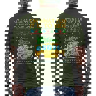 Oh What Fun It Is To Ride Christmas School Bus Driver Men's T-shirt Back Print | Mazezy