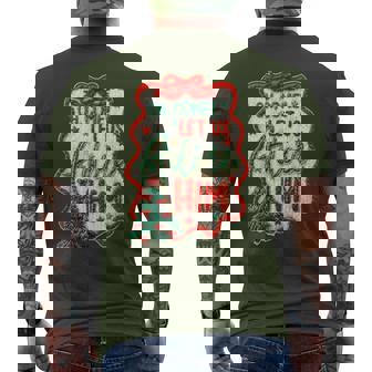 Oh Come Let Us Adore Him Yarn Crochet Nativity Christmas Men's T-shirt Back Print - Seseable