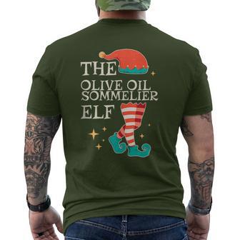 Olive Oil Sommelier Elf Christmas Olive Oil Lover Men's T-shirt Back Print - Thegiftio UK
