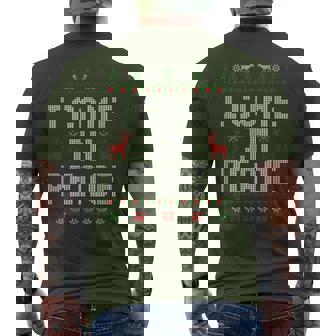 I Come In Peace Christmas Sweater Style For Couples Men's T-shirt Back Print - Seseable