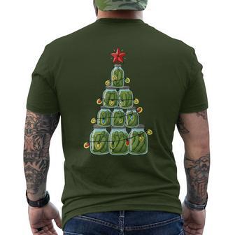 Pickles Xmas Tree Lights Pickle Jar Canning Season Gardener Men's T-shirt Back Print - Thegiftio UK