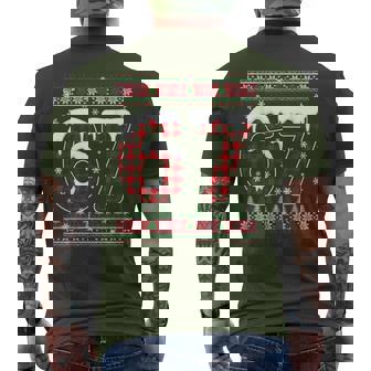 Plaid Snowflake Six Seven Christmas 67 Meme Men's T-shirt Back Print - Monsterry