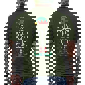 Poet Elf Job Title Christmas Matching Xmas Outfit Men's T-shirt Back Print - Monsterry