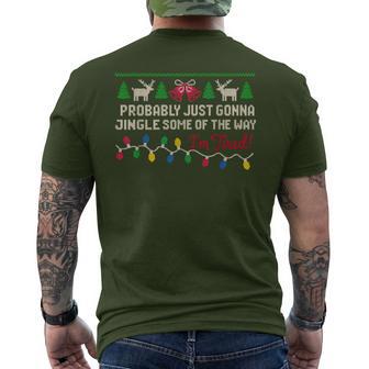 Probably Just Gonna Jingle Some Of The Way Ugly Christmas Men's T-shirt Back Print - Thegiftio UK
