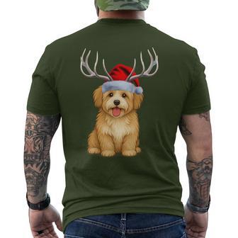 Reindeer Santa Hat Holiday Havanese Christmas Men's T-shirt Back Print - Thegiftio UK
