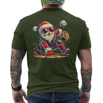 Retro Baseball Santa 67 Christmas Xmas Pajamas Boys Men's T-shirt Back Print - Thegiftio UK