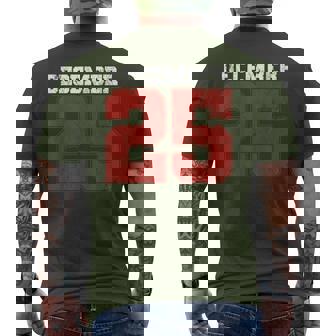 Retro Christmas December 25 Typography Winter Cozy Season Men's T-shirt Back Print - Seseable