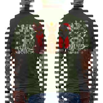 Retro Christmas Sphynx Cat Santa Reindeer Men's T-shirt Back Print - Thegiftio