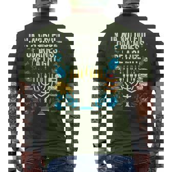 Retro Menorah Be A Light Happy Hanukkah Chanukah Christmas Men's T-shirt Back Print - Monsterry