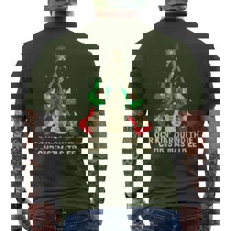 Rocking Around The Christmas Electric Guitar Tree Music Men's T-shirt Back Print - Monsterry