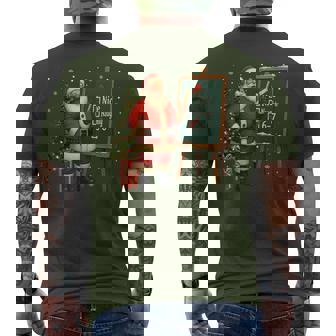 Santa 6-7 Meme Nice Naughty 67 Christmas Brain Rot Men's T-shirt Back Print - Thegiftio