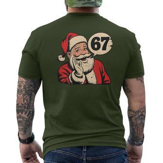Santa 67 Christmas Six Seven Meme Men's T-shirt Back Print - Thegiftio UK