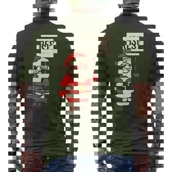 Santa Claus Xmas Resist Resist Men's T-shirt Back Print - Monsterry