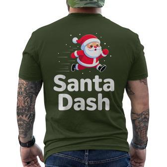 Santa Dash Christmas Running Runner Costume Xmas 5K Marathon Men's T-shirt Back Print - Thegiftio UK