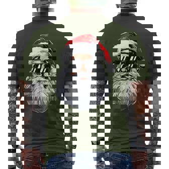 Santa Face Retro Sunglasses Christmas For Boys Men's T-shirt Back Print | Mazezy