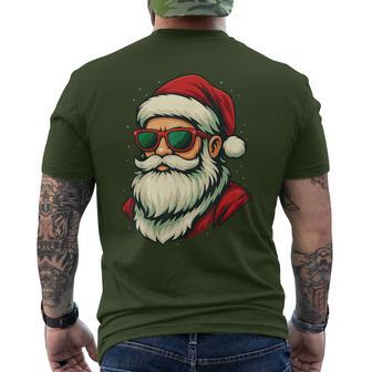 Santa Face Retro Sunglasses Christmas Xmas Men's T-shirt Back Print - Thegiftio UK