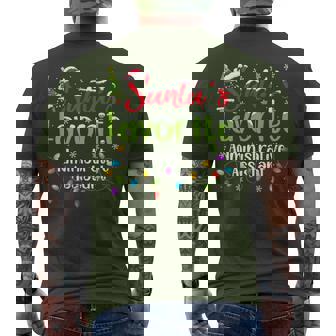 Santa Favorite Administrative Assistant Christmas Light Xmas Men's T-shirt Back Print - Thegiftio