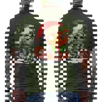 Santa Gingerbread Gecko Christmas Baking Cookies Baker Men's T-shirt Back Print - Monsterry