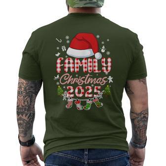 Santa Hat Family Christmas 2025 Xmas Crew Matching Men's T-shirt Back Print - Thegiftio UK