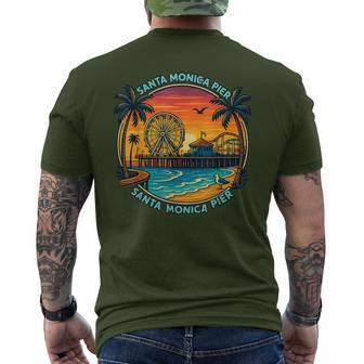 Santa Monica Pier Californie T-shirt imprimé au dos - Cadeauxyz